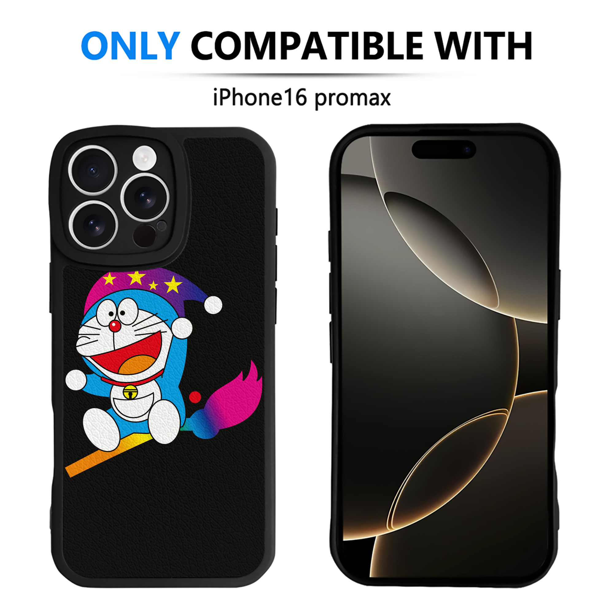 （画像用） ドラえもん Doraemon 【iPhone 16シリーズ対応】シリコンスマホケース（レザー調） 材質：シリコン